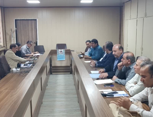 جلسه تشریح گزینه مصوب پروژه بهسازی کانال دولنگان خوی در سازمان جهاد کشاورزی استان آذربایجان غربی
